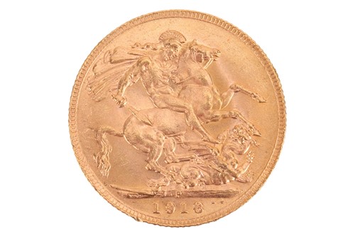 Lot 222 - A 1918 George V full sovereign, Perth mint,...