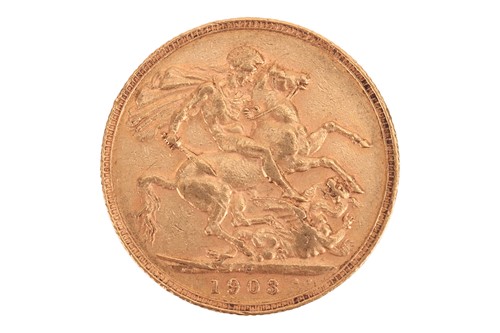 Lot 189 - A 1903 Edward VII full sovereign, Perth mint,...