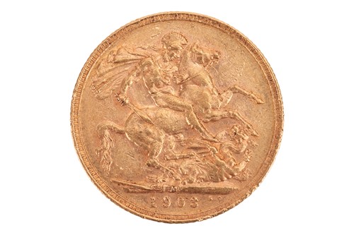 Lot 228 - A 1903 Edward VII full sovereign, Melbourne...