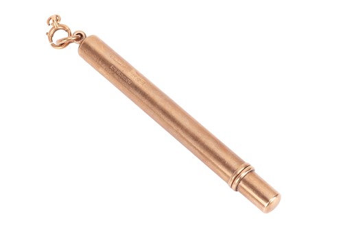 Lot 180 - A 9ct pencil holder, by J. Morden and Sons,...