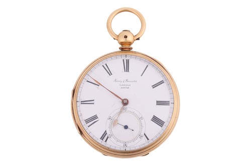 Lot 224 - Money & Bassold – An 18ct Gold Open Face...