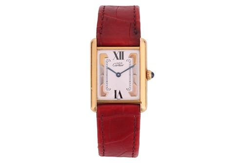 Lot 228 - Cartier – Must Tank Vermeil Reference: 590005...