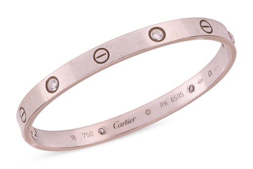 Lot 195 - Cartier - A 'LOVE' bangle in 18ct white gold...