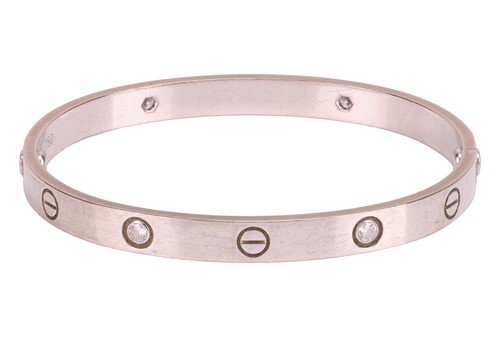 Lot 195 - Cartier - A 'LOVE' bangle in 18ct white gold...