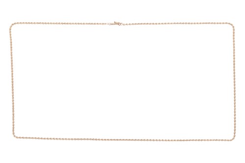 Lot 158 - A twisted rope link necklace, completed with a...