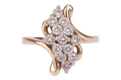 Lot 141 - A diamond-set cluster ring, featuring an...