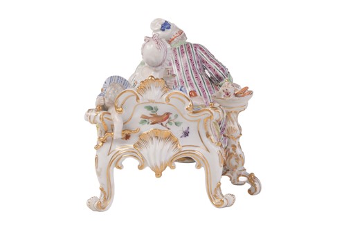 Lot 37 - A Meissen porcelain figure group of the...