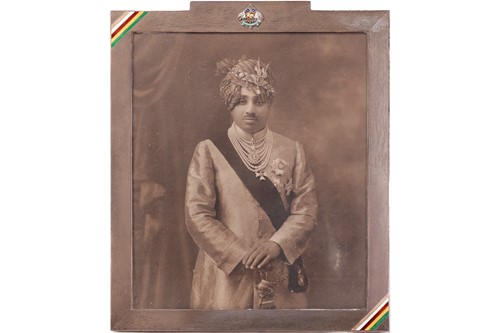 Lot 102 - A large silver easel photograph frame...