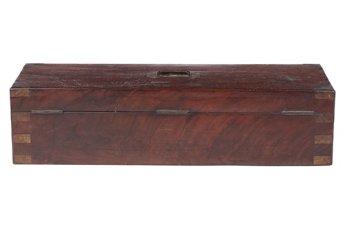Lot 35 - A 19th-century mahogany and brass-bound gun...
