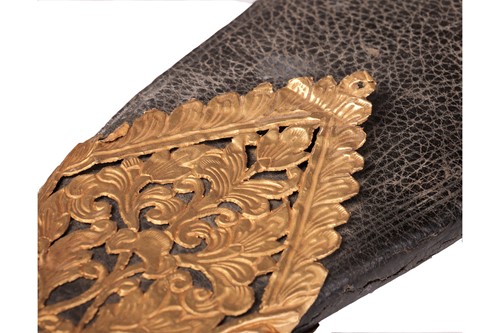 Lot 35 - A 19th-century mahogany and brass-bound gun...