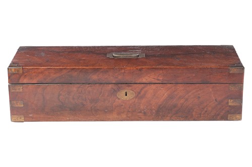 Lot 35 - A 19th-century mahogany and brass-bound gun...