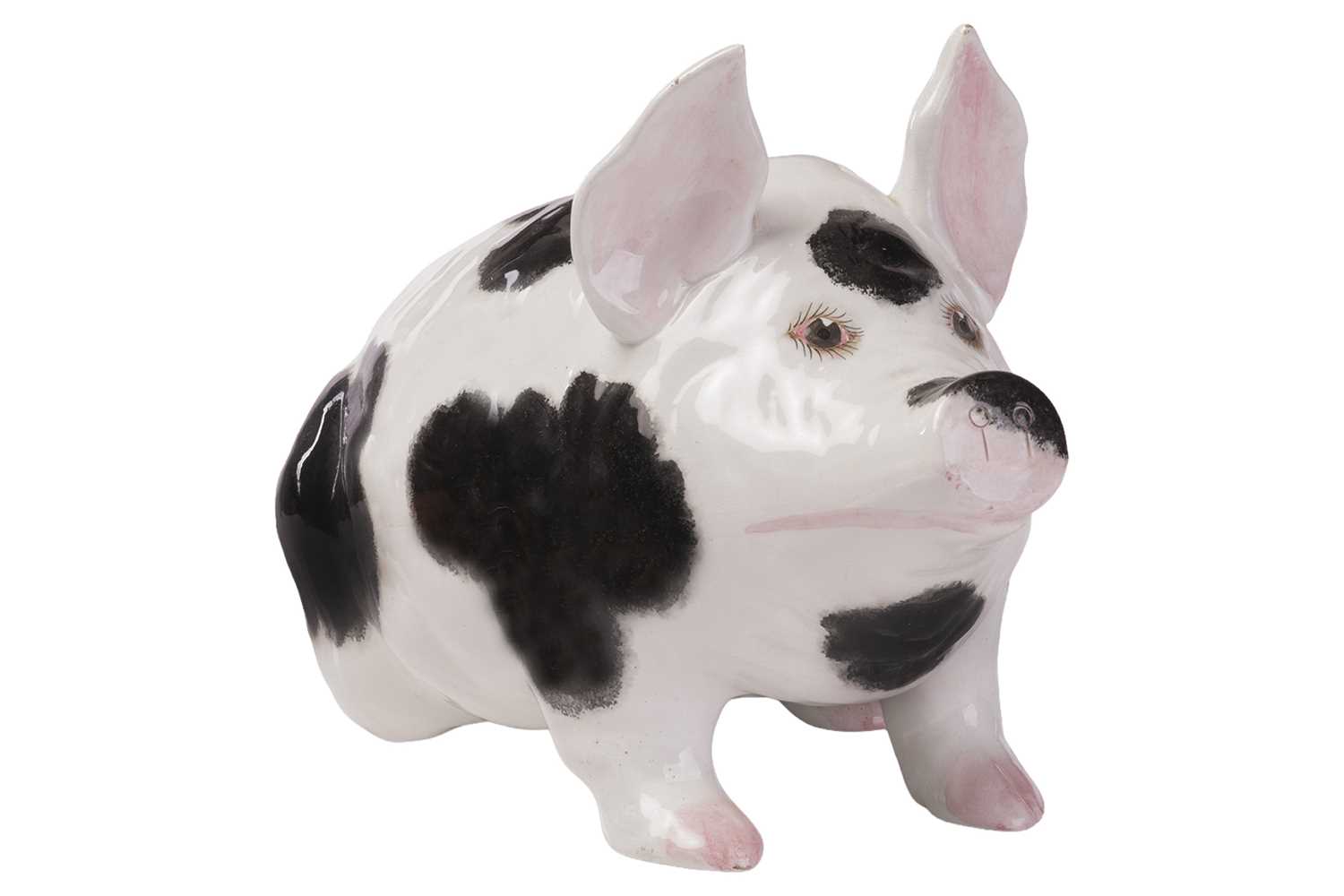 Lot 49 - Wemyss pottery; a large black and white...