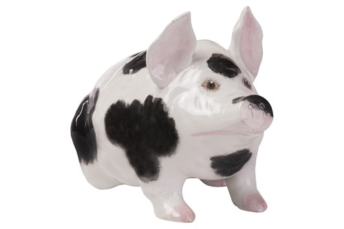 Lot 49 - Wemyss pottery; a large black and white...