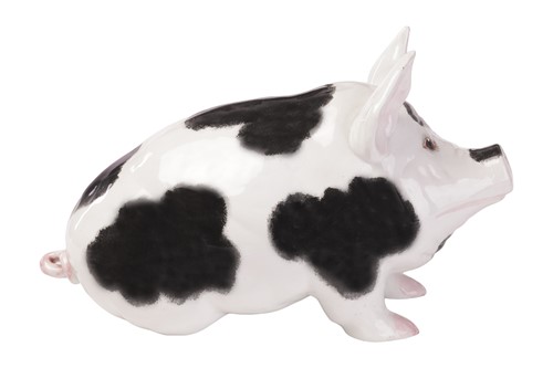 Lot 49 - Wemyss pottery; a large black and white...