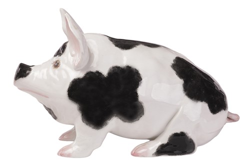 Lot 49 - Wemyss pottery; a large black and white...