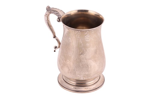 Lot 240 - A large silver tankard, by L&S, London 1978,...