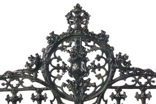Lot 1 - A Coalbrookdale style green-painted cast iron...