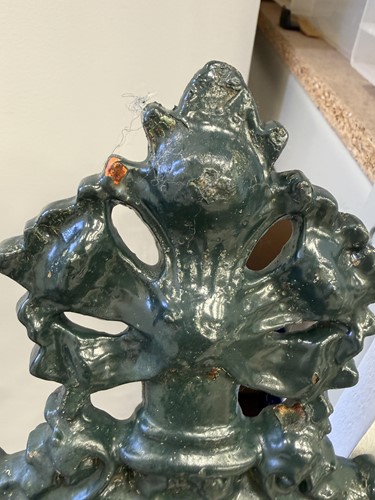 Lot 1 - A Coalbrookdale style green-painted cast iron...