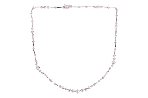 Lot 194 - DeBeers - An 'Arpeggia' diamond necklace,...