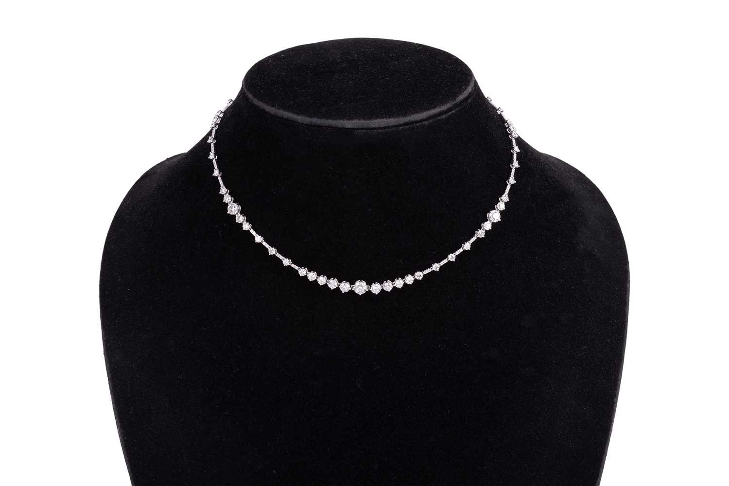 Lot 194 - DeBeers - An 'Arpeggia' diamond necklace,...