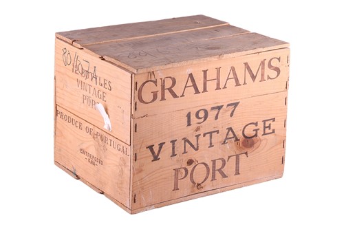 Lot 124 - Graham's 1977 Vintage Port: 12 bottles in...