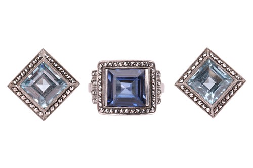 Lot 70 - Theodor Fahrner - A synthetic sapphire and...