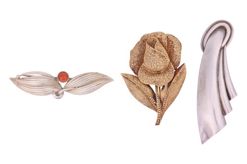 Lot 72 - Theodor Fahrner - Three brooches; the first in...