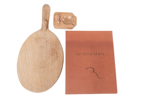 Lot 96 - Robert 'Mouseman' Thompson, an oval cheese...