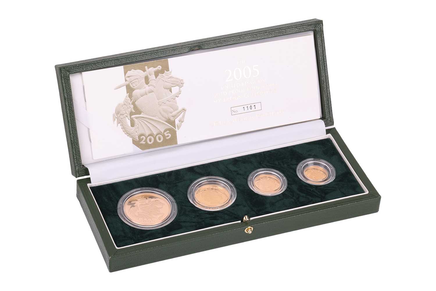 Lot 203 - A Royal Mint 2005 UK Gold Proof Sovereign Four-...