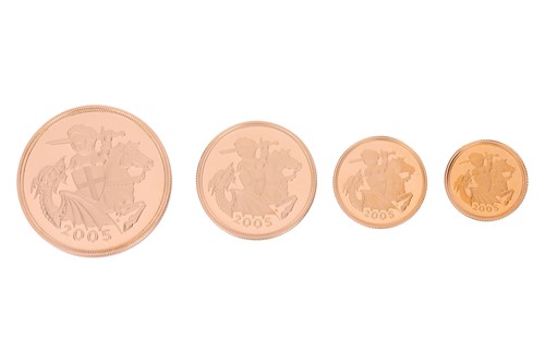Lot 203 - A Royal Mint 2005 UK Gold Proof Sovereign Four-...