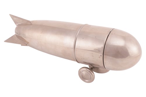 Lot 229 - A silver-plated cocktail shaker, modelled as a...