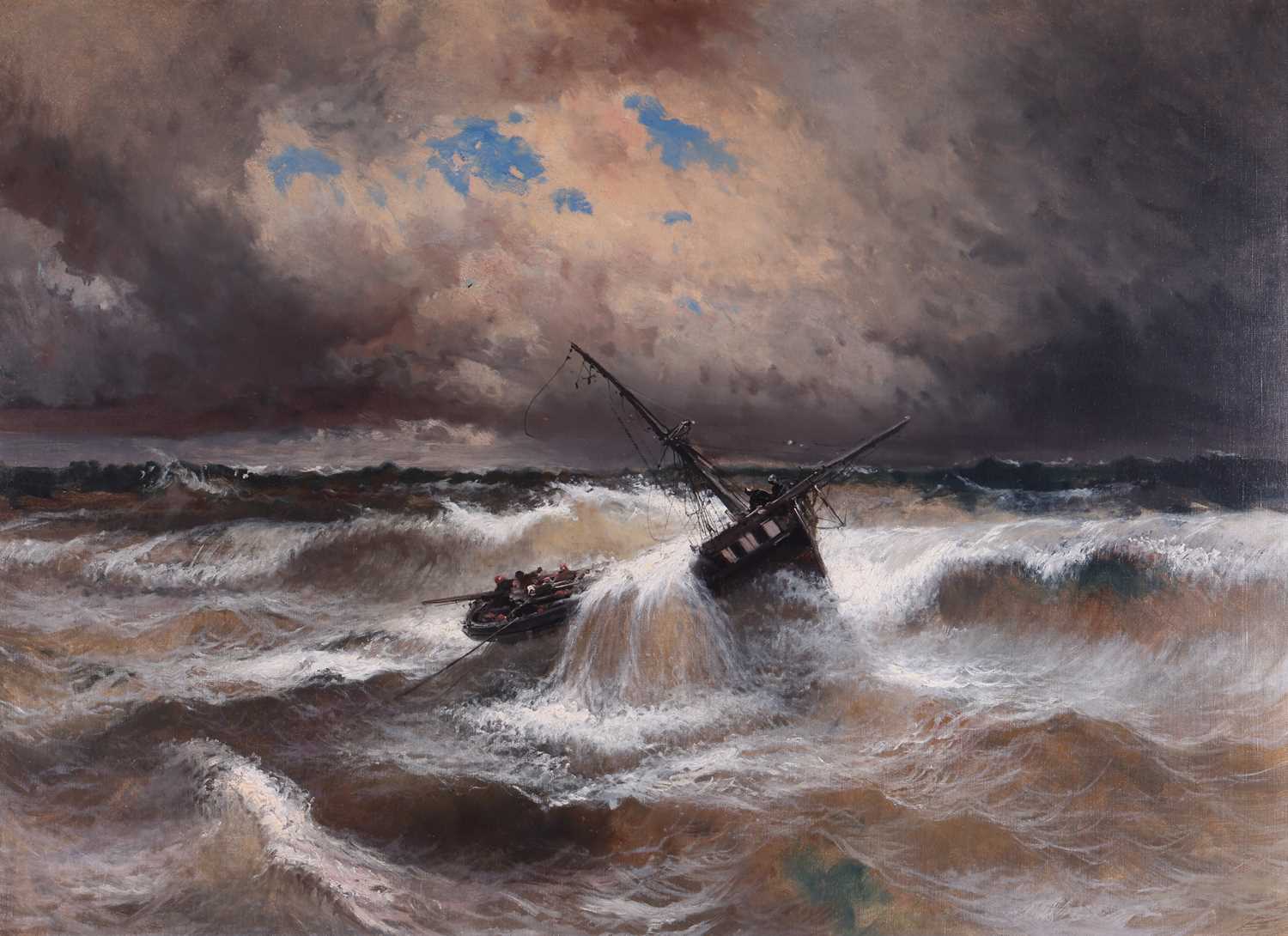 Lot 94 - Emile Godchaux (French 1860 - 1938) Boat in...