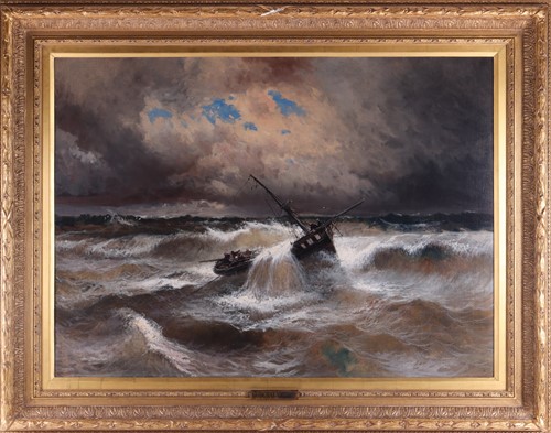 Lot 94 - Emile Godchaux (French 1860 - 1938) Boat in...
