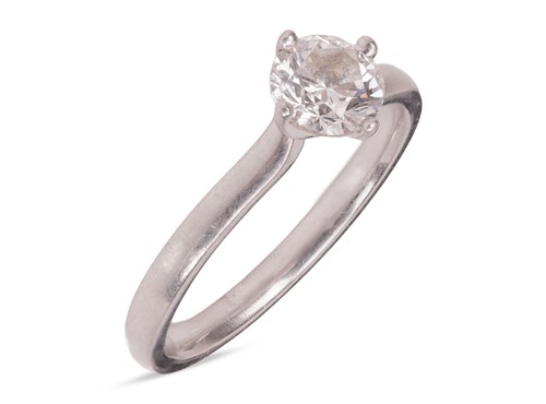 Lot 175 - A diamond solitaire ring, featuring a central...