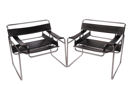 Lot 15 - After Marcel Breuer, a pair of Wassily chairs,...
