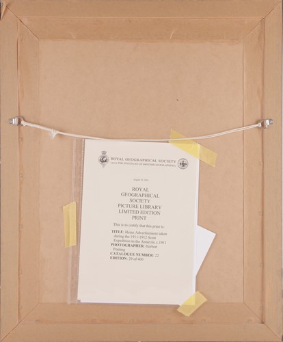 Lot 41 - Herbert Ponting (British 1870 - 1935) Heinz...