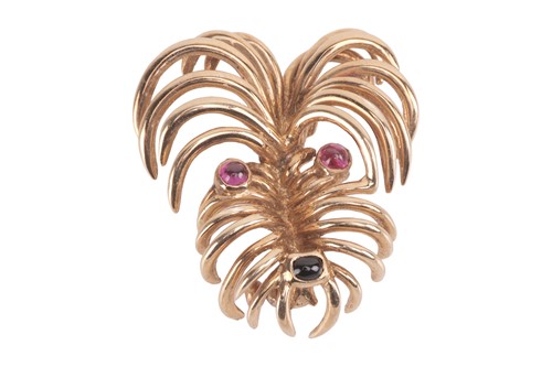 Lot 73 - A gem-set Scottish Terrier brooch, the...