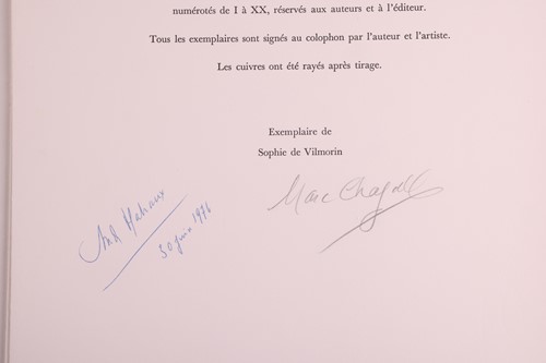 Lot 130 - March Chagall (French 1887-1985) André Malraux,...