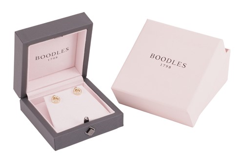 Lot 188 - Boodles - A pair of 'Roulette' flip earrings,...