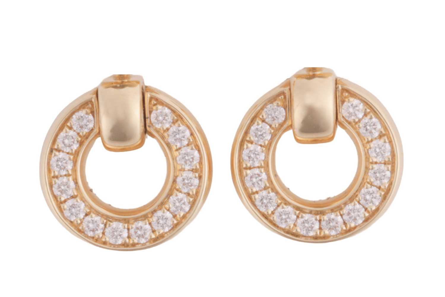 Lot 188 - Boodles - A pair of 'Roulette' flip earrings,...