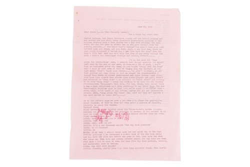 Lot 9 - Steven Morrissey (b.1959), songwriter and...