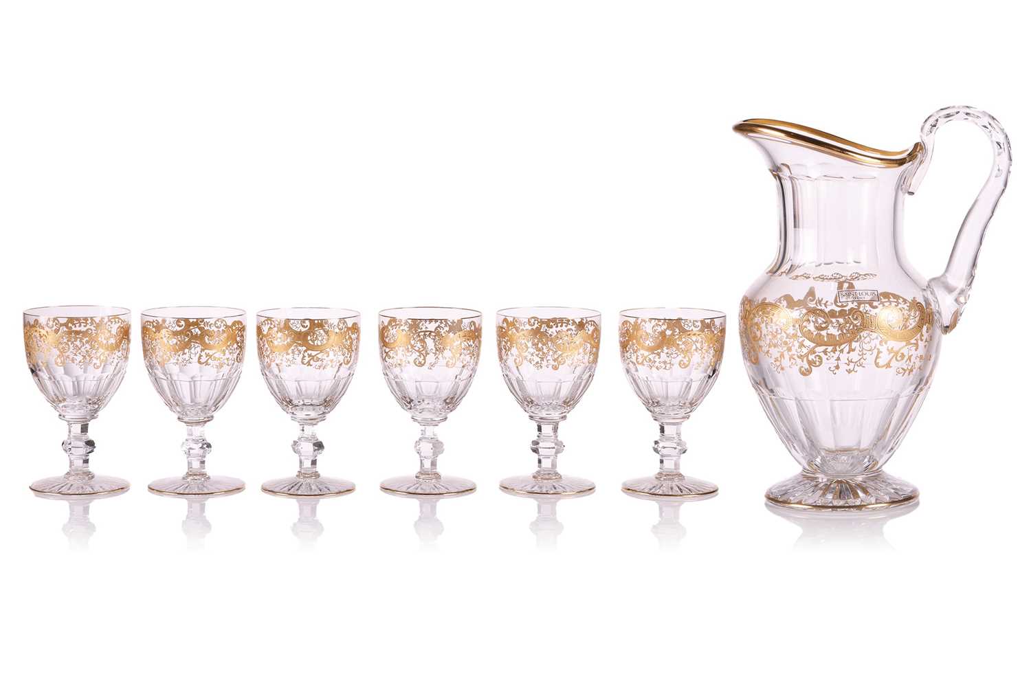 Lot 60 - A Saint-Louis Cristal 'Trianon' glass water...
