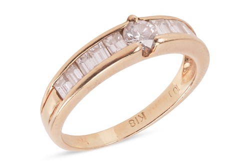 Lot 118 - A diamond-set half-eternity ring, featuring a...