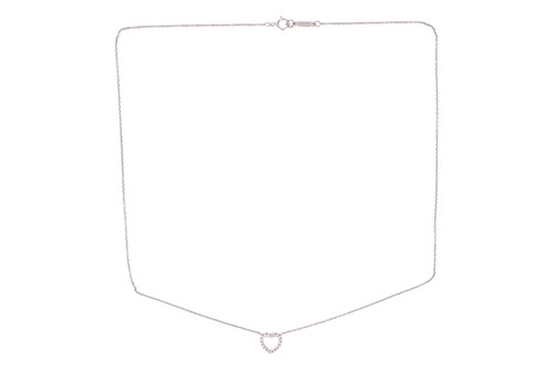 Lot 172 - Tiffany & Co. - A ‘Metro’ heart necklace, mini...