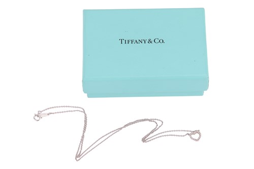Lot 172 - Tiffany & Co. - A ‘Metro’ heart necklace, mini...