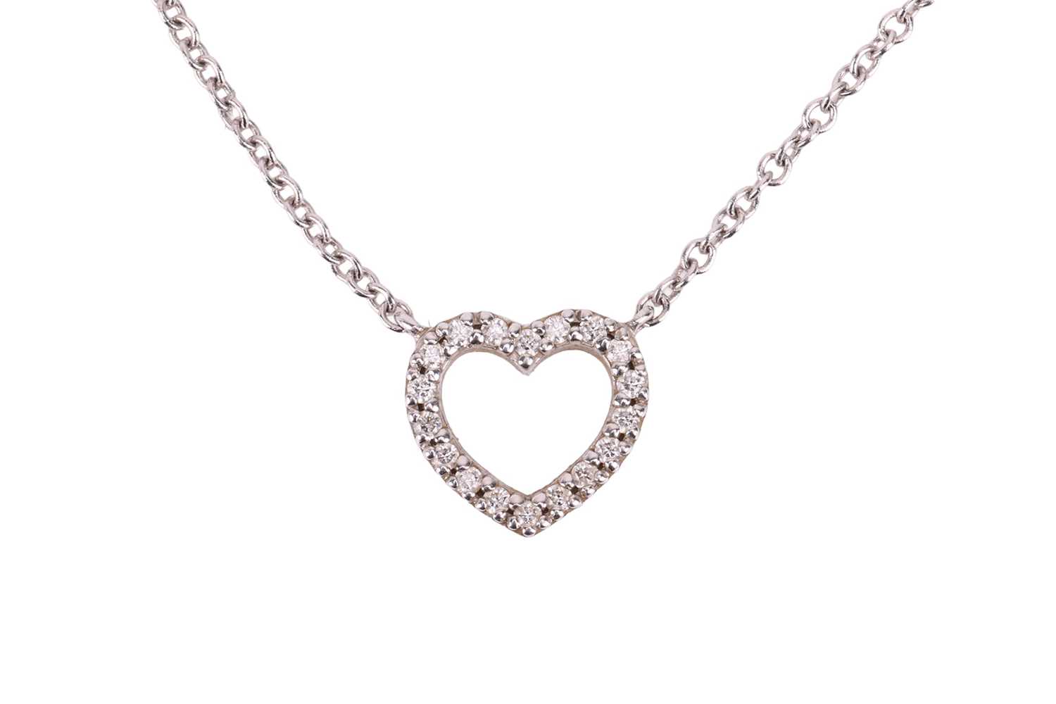 Lot 172 - Tiffany & Co. - A ‘Metro’ heart necklace, mini...