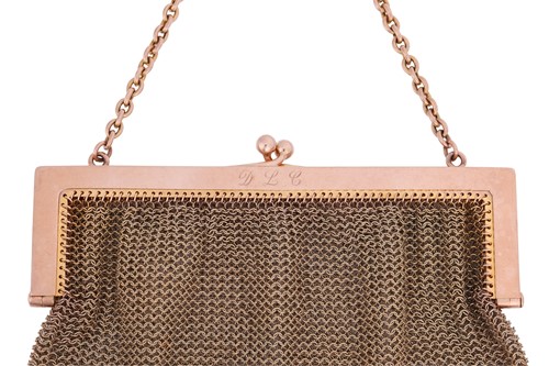 Lot 196 - Two early 20th century mesh evening purses in...