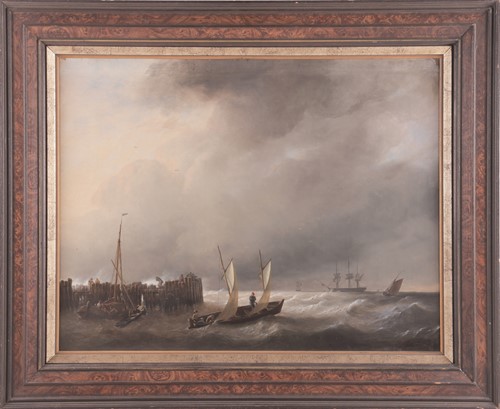 Lot 75 - English School (19th Century) Vessels Leaving...