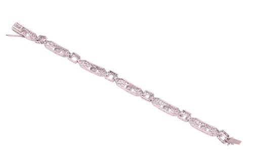 Lot An Edwardian diamond set bracelet, comprising...