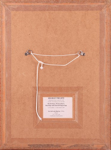 Lot 16 - David Jones (British 1895-1974) Girl With...